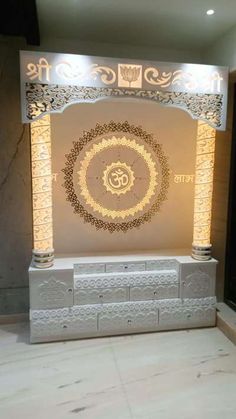 Prayer Room Designs by Contractor miltonmicheal miltonmicheal , Ernakulam | Kolo Hindu Prayer Room Ideas, Prayer Room Ideas Hindu, Marble Mandir Design Puja Room Modern, Wall Sheet Design, Window Aluminium, Grills Design, Sketchup Render