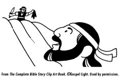 an image of jesus climbing up the hill with his arms crossed and tongue out, cartoon