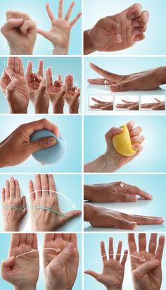 Carpal Tunnel Exercises, Wrist Exercises, Finger Exercises, Hand Exercises, Office Life, Hand Therapy, Joints Pain Relief