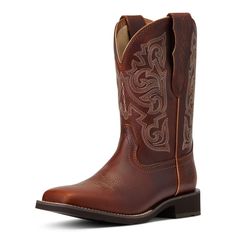 PRICES MAY VARY. 4LR technology provides lightweight support as you walk and ride StretchFit panels under the pull tabs give an additional inch to fit a wide range of calves Full-grain leather foot and upper Pro Crepe Light outsole with Duratread heel Four-row stitch pattern Ariat Boots Women, Ariat Womens Boots, Ranch Boots, Spiced Cider, Ariat Boots, Roper Boots, Western Boots Women, Leather Cowboy Boots, Western Boot