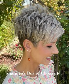 Pin by Sassy Salsa on Hello Gorgeous in 2021 | Short hair haircuts, Short hair trends, Short hairstyles for thick hair Short Spiky Pixie Haircuts Over 50, 2023 Pixie Hair Trends, Under Cut Pixie, Haircuts Short Hair, Short Silver Hair, Pixie Haircut For Thick Hair