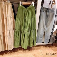 Lasaky - Fitting Room Sweet Maiden Cake Skirt Layered Cotton Maxi Skirt Casual Vacation Skirt Maxi Skirt Casual, Vacation Skirt, Vacation Skirts, Cotton Maxi Skirt, Cake Skirt, Cotton Maxi Skirts, Fitting Room, Skirt Casual, Cotton Maxi