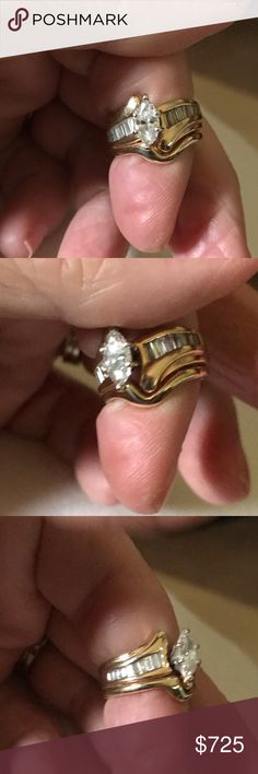 Gorgeous 14k wedding set with diamonds Marquise 50 points some banquets on the side Jewelry Rings Selling On Poshmark, Wedding Set, Free Items, Luxury Items, On The Side, Diamond Earrings, Limited Time, Jewelry Rings, Wedding Rings