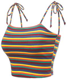 Casual Striped Sleeveless Crop Top, Casual Sleeveless Striped Crop Top, Multicolor Camisole Tops For Beach, Multicolor Cami Tops For Beach, Multicolor Fitted Camisole Crop Top, Fitted Multicolor Camisole Crop Top, Multicolor Sleeveless Crop Top For Beach, Multicolor Fitted Cropped Tank Top, Fitted Multicolor Crop Top Tank