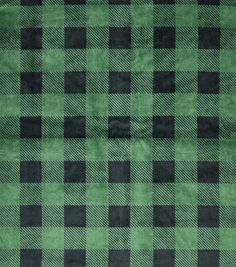 a green and black checkered fabric