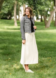 Can we say Linen? The Essential Linen Drawstring Maxi Skirt is made of the perfect breathable material and comfortable a-line shape, this skirt combines comfort, style, and versatility, making it the perfect choice for those who appreciate a laid-back yet chic look. It features a classic drawstring waist with no elasticity for an adjustable fit, and a modest maxi length. This has a loose adjustable waist and is a true drawstring waist! It will have an expandable waistband and drawstring to your Modest Maxi, Church Dresses, Chic Look, Fall Accessories, Comfort Style, Transitional Style, Natural Fabrics, Fabric Collection, Skirt Top