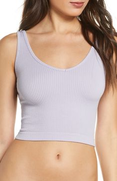 Lounge or layer in this oh-so versatile ribbed crop top that looks (and feels) great wherever you go. Style Name:Free People Intimately Fp Solid Rib Brami Crop Top. Style Number: 5451400. Summer V-neck Crop Top For Layering, Spring Ribbed Crop Top In Athleisure Style, Spring Ribbed Athleisure Crop Top, Trendy Seamless Crop Top For Loungewear, Spring Athleisure Ribbed Crop Top, Stretch V-neck Athleisure Crop Top, Versatile Seamless Crop Top For Layering, Trendy V-neck Crop Top For Layering, Trendy V-neck Crop Top