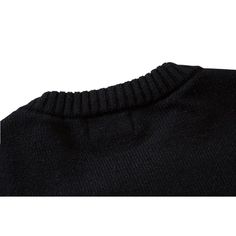 Features: Unisex Relaxed fit Round neck Knitted construction Ribbed sleeve cuffs and bottom hem Material: Acrylic Black Knit Sweatshirt With Ribbed Cuffs, Black Knit Sweatshirt With Ribbed Collar, Stretch Knit Sweater For Streetwear, Black Winter Sweatshirt With Ribbed Neckline, Black Sweatshirt With Ribbed Neckline For Winter, Stretch Cotton Winter Sweater, Black Stretch Sweater With Ribbed Cuffs, Winter Black Sweater With Ribbed Neckline, Black Ribbed Neckline Sweater For Winter