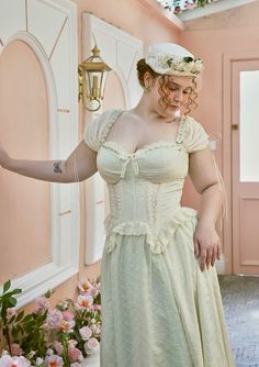 Curve & Plus Gardenia Mambo Corset Dress Cottage Core Corset, Corset Dress Plus Size, Pink Damask Wallpaper, Corset Plus Size, Different Wedding Dresses, Pink Damask, Family Tradition, A Wedding Dress, Bride Look