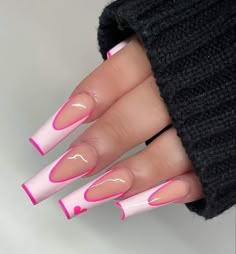 Acrylic Nails Coffin Pink