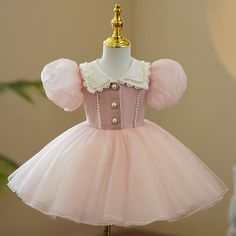 Princess Dress Pink, Organza Flower Girl Dress, Girls Birthday Party Dress, Baby Girl Princess Dresses, Vestidos Color Rosa, Pink Flower Girl Dresses, Princess Flower Girl Dresses, Organza Flowers, Girls Pageant Dresses