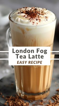 Follow this guide and brew a comforting cup of hot London Fog Tea Latte or a refreshing iced alternative. Learn how to craft this delicious drink that brings a hint of elegant tea culture to your home! London Fog Tea Latte, Warm Drinks Recipes, London Fog Tea, Hot Tea Recipes, Smoothie Popsicles, Nespresso Recipes, Tea Latte Recipe, Cozy Drinks