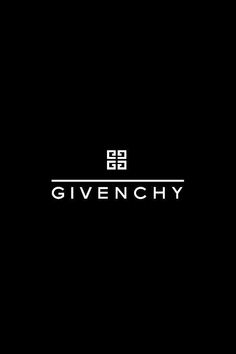 a black and white logo with the word givenchy in it's center corner