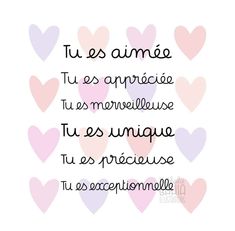 some hearts with the words tus amie tus apriemos written in spanish