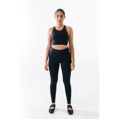 Black Leggings Gym Leggings With 4-way Stretch In Recycled Polyester, High Stretch Leggings With Built-in Bra For Yoga, Compressive Athleisure Tights For Training, Compressive Versatile Sports Tights, Versatile Compressive Sports Tights, Compressive Tights For Training, Versatile Compressive Tights For Training, Compressive Light Support Functional Tights, Compressive Training Tights