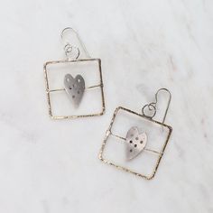 EAR Free Your Heart Earrings Free Spirited, Home Studio, Heart Earrings, Free Spirit, Brass, Sterling Silver, Silver