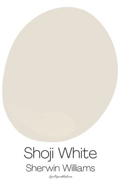 sherylin williams's white paint is shown with the words shoji white