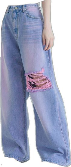 Pink Denim Flare Jeans With Five Pockets, High-rise Pink Denim Flare Jeans, High Rise Pink Flare Denim Jeans, High Rise Pink Denim Flare Jeans, Pink High Rise Denim Jeans, Baggy Pink Denim Jeans, High-rise Pink Denim Jeans, Pink Straight Leg Denim Jeans, Pink Spring Flare Denim Jeans