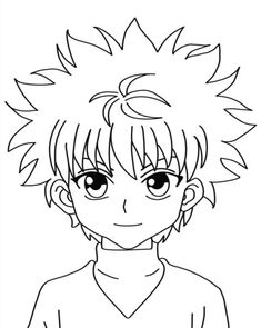 an anime character with short hair and big eyes, looking at the camera while wearing a shirt