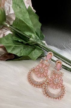 High End American Diamond (AD) style Medium Dangling Earring| Perfect for Wedding,Party wear | Indian, Pakistani,bridal jewelry. Mothers day gift. Medium Style AD Dangling Earrings. Material- American Diamond High End Quality 100% Satisfaction Guarantee: Long Lasting Plating, High-Quality Stones. Perfect for any occassion-Western, Indian and Casual day looks.    Colors Available- -Gold Mint -Gold Pink -Silver Pink -Silver Ruby - Silver Blue - Silver Black -Silver Mint Care: It is advisable that Luxury American Diamond Danglers For Receptions, Elegant Pink Round Chandelier Earrings, Elegant Chandbali Bridal Earrings, Elegant Chandbali Bridal Earrings For Wedding, Elegant Bridal Chandbali Earrings For Wedding, Glamorous Drop Earrings Danglers For Wedding, Rose Gold Round Wedding Earrings, Elegant Chandbali Chandelier Earrings For Wedding, Chandbali Chandelier Earrings For Wedding