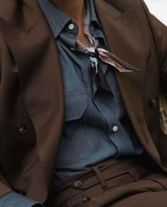 Vintage Outfits Men, Classy Outfits Men, Mens Fashion Blazer, Men Stylish Dress, Brown Suits, Formal Shirts For Men, Gentleman Style, Blue Suit, Looks Style