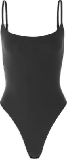 Skims Shapewear Bodysuit, Sleek Seamless Black Bodysuit, Skims Fits Everybody Bodysuit, Fitted Black Bodysuit With Cutout, Fitted Black Cutout Bodysuit, Women Collection, Onyx, Lingerie