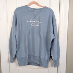 American Eagle | Oversized Fleece Graphic Crew Neck Sweatshirt Size Small Condition: New Without Tags Brand: American Eagle Size: Small Comfy Blue Crew Neck Sweatshirt, Blue Oversized Comfy Sweatshirt, Oversized Fleece Crew Top, Comfy Blue Crew Neck Top, Oversized Blue Comfortable Sweatshirt, Cozy Blue Fleece Tops, Cozy Blue Fleece Top, Oversized Blue Long Sleeve Sweatshirt, Cozy Blue Sweatshirt For Loungewear