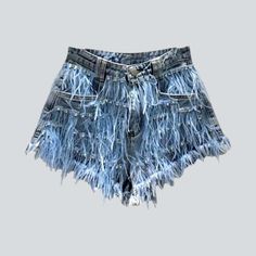 Bringing you the latest fashion statement for 2023 our embellished fringe distressed denim shorts with y2k style! Crafted to perfection. these shorts are the perfect blend of classic and contemporary. offering a chic yet edgy look for any occasion.Distinctive Features: Y2K Style: Tap into the nostalgia of the early 2000s with a fashion-forward look that pays homage to the styles of the time. Embellished Fringe: The intricate embellishments add a layer of sophistication. making these shorts ... Embellished Denim, Oversized Denim Jacket, Distressed Denim Shorts, Edgy Look, Denim Shorts Women, Wide Leg Denim, Early 2000s, Everyday Wardrobe, Y2k Style