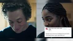 two women with braids on their heads looking at the same person's phone