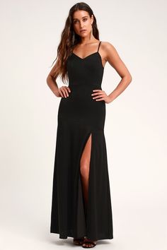 Stylish Dresses for Wedding Guests | Affordable, Appropriate Wedding Guest Dresses | Cocktail and Formal Styles Sleek Black Dress, Black And Gold Accents, Formal Event Dresses, Marine Ball, Indie Clothing, Sleek Dress, Reception Tables, Formal Dresses Gowns, Cruise Outfits