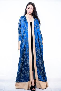 luxury robe floor length Elegant Long Silk Kimono, Elegant Kimono For Wedding And Eid, Elegant Abaya With Kimono Sleeves For Eid, Eid Abaya With Kimono Sleeves And Elegant Style, Eid Elegant Abaya With Kimono Sleeves, Elegant Kimono With Kimono Sleeves For Eid, Elegant Satin Open Front Kimono, Elegant Open Front Satin Kimono, Formal Satin Kimono With Kimono Sleeves