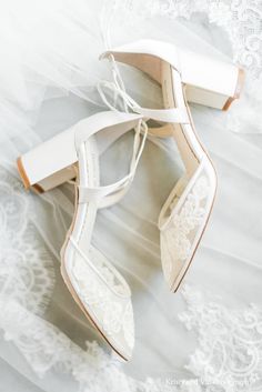 Abigail Lace Wedding Heels in Ivory by Bella Belle Lace Wedding Heels, Wedding Ballet Flats, Ivory Heels, Lace Sandals, Wedding Shoes Lace, Garden Weddings, White Wedding Shoes, Shoe Crafts, Wedding Flats