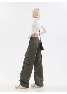 Streetwear Multi Pocket Lining Baggy Army Green Cargo Pants – Al Grandé Boutique Baggy Cargo Pants Outfit, Green Cargo Pants Outfit, Army Green Cargo Pants, Outfits Gorditas, Hip Hop Women, Baggy Cargo Pants, Cargo Pants Outfit, Green Cargo Pants, Green Cargo