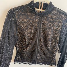 Aritzia Wilfred Long Sleeve Black Lace Top, Black With Nude Underneath Size Small Zipper Up The Back I Think It’s Nwot, Maybe Tried On Smoke And Pet Free Home Black Fitted Long Sleeve Lace Top, Fitted Black Lace Top With Long Sleeves, Black Fitted Tops With Lace Sleeves, Fitted Black Tops With Lace Sleeves, Fitted Long Sleeve Lace Top For Date Night, Fitted Long Sleeve Tops For Date Night, Fitted Top With Lace Sleeves For Night Out, Stretch Lace Tops For Date Night, Lace Long Sleeve Top For Night Out