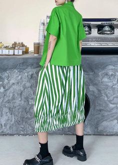 French Green Summer asymmetrical design Shirts Short Sleeve Two piece set - SooLinen French Green, Design Shirts, Shirts Short Sleeve, Canvas Messenger Bag, Comfortable Room, Asymmetrical Design, Nike Outfits, Two Piece Sets, Two Piece Set