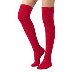 PRICES MAY VARY. Material: 100% Acrylic; Crochet knit boot socks, winter warm floor socks, sleeping socks Socks Length: 75cm/29.5in, one size fits most women with medium to slim built, tight fitting High elastic, Multi colors available, make the socks fashion and cute, Tight rib top not easy to slip down when walking Super soft and comfortable, wonderful and warm gift for lovers, wife, daughter, girlfriends, female friends The long boot stocking is a necessary accessory for the Winter/Fall seaso Cozy Knee-high Socks For Stocking Stuffers, Cozy Thigh High Socks For Stocking Stuffer, Knee-high Socks For Winter Stocking Stuffer, Cozy Over The Knee Socks For Stocking Stuffers, Warm Socks For Stocking Stuffer In Fall, Red Knee-high Winter Legwear, Casual Warm Knee-high Socks For Stocking Stuffers, Red Knee-high Stockings For Winter, Christmas Knee-high Socks For Stocking Stuffer