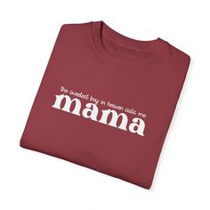 The Sweetest Boy in Heaven Calls me Mama, Mama to an Angel Shirt, Angel Mom Shirt, Mama T Shirt, Angel Shirt, Angel Mama T Shirt All items have been carefully designed by one loss family for another. Proudly wear our crewnecks in memory of your sweet baby that dances in the stars. ☼Don't see a size or COLOR that you want? Just ask T-SHIRTS ☼100% ring-spun cotton ☼ Medium fabric (6.1 oz/yd² (206.8 g/m ☼Relaxed fit ☼Sewn-in twill label CARE INSTRUCTIONS: Wash cold, tumble dry low. Wash with like c Angel Mama, Angel Mom, Angel Shirt, Mama T Shirt, Mama Shirts, An Angel, Mom Shirt, Mom Shirts, Call Me