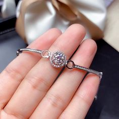 Gorgeous and delicate Moissanite bracelet ， Nice gift for girlfriend/wife or Mother It will come with GRA Certificates， So please Don't worry about quality， Every stone is The Best！ Basic information Stone： Top grade Moissanite Color Grade：D color Clarity Grade ： VVS Stone Shape: Circle 6.5 mm / 8 mm Stone weight ： 1.0 ct / 2.0 ct Metal Materials: Sterling Silver Cut Grade ： Excellent Mother's Day Cubic Zirconia Bracelets, Dazzling Diamond Bracelet Gift, Dazzling Diamond Bracelet For Gift, Dazzling Diamond Bracelets As A Gift, Fine Jewelry Diamond Crystal Bracelet Gift, Fine Jewelry Diamond Crystal Bracelet For Gift, Classic Moissanite Diamond Bracelet As Gift, Gift Rose Gold Diamond Bracelet With Brilliant Cut, Rose Gold Round Crystal Bracelet As Gift