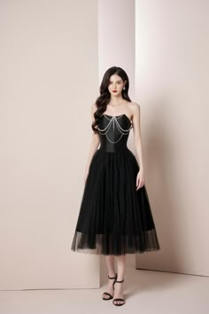 Rachel Strapless Pleated Trerena Taffeta Midi Dress | MEAN BLVD Evening Strapless Dress With Boned Bodice And Tulle, Evening A-line Corset Dress For Prom, Couture Tulle Party Dress, Tulle Strapless Dress With Lined Bodice For Evening, Evening A-line Corset Dress, Evening Strapless Tulle Dress With Lined Bodice, Knee-length Evening Dress For Gala And Prom, Knee-length Evening Dress For Gala And Prom Season, Cocktail Midi-length Corset Dress With Corset Back