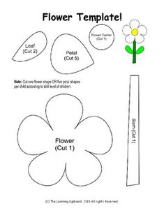 flower template for cutting out the petals