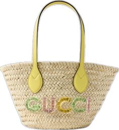 Handcrafted Leather Wallet, Flower Sunglasses, Gucci Mini, Gucci Logo, Straw Tote Bag, Beige Bag, Leather And Canvas, Straw Tote, Mini Tote Bag