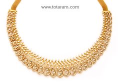 18 Karat Rose Gold Polish Diamond Necklace 
         - 235-DN330 - in 47.050 Grams for USD $7356.79. 
Made in India by Totaram Jewelers Online this product is in Gold - 18 Karat Gold  & is an excellent gift for Adult - Women. Ships fully insured with secured guaranteed delivery for free with your order over $250 from New Jersey USA & comes with 30 days exchange policy. Elegant 22k Gold Bridal Necklace, Elegant 22k Gold White Bridal Necklace, Elegant White 22k Gold Bridal Necklace, Luxury Rose Gold Necklace For Celebration, Luxury Gold Bridal Necklace With Diamond Accents, Rose Gold Plated Diamond Necklace For Wedding, Gold Bridal Necklace With Rose Cut Diamonds, Rose Cut Diamond Necklace For Reception, Traditional Rose Gold Necklaces For Anniversary