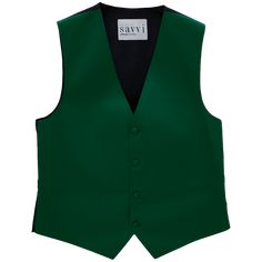 Evergreen colored solid vest Green Vest, Drinkware, Collage, Green, Fabric, Pins, Color