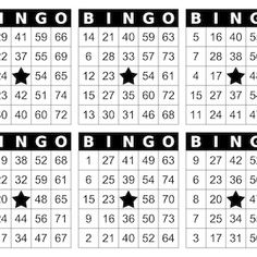 four black and white printable numbers with stars on them