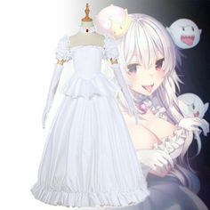 King Boo Cosplay, Cute Outfits Anime, Boosette Cosplay, Boo Cosplay, Mario Ghost, Femboy Outfits Ideas Male, Boo Halloween Costume, Ghost Princess, Outfits Anime