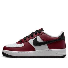 (GS) Nike Air Force 1 LV8 'Team Red' FD0300-600 (AF1/SNKR/Skate/Casual/Low Top/Chicago) Casual University Red Sneakers For Sports, Nike Sporty Skate Shoes In University Red, Nike Sporty University Red Skate Shoes, Sporty University Red Lace-up Nike Air Force 1, Nike Air Force 1 In University Red For Streetwear, Red Nike Air Force 1 For Streetwear, Red Casual Sneakers For Streetwear, Casual Red Sneakers For Streetwear, Red Casual Streetwear Sneakers