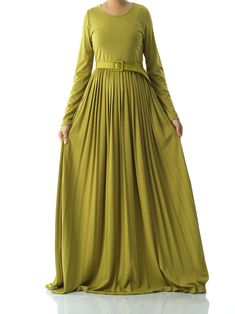 Zaytoon Olive pleated ponti di roma maxi dress Kabayare Waist Length, Get Ready, Fall In Love, Must Haves, In Love, Maxi Dress, Wardrobe, Fabric