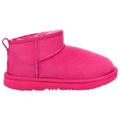 Pink Uggs, Overlock Stitch, Ugg Classic Ultra Mini, Outdoor Boots, Shoe Inspo, Ugg Classic, Eco Friendly Fashion, Real Fur, Kids Boots