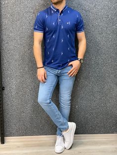 Rawlins Blue Slim Fit T-Shirt – brabion Mens Fashion Inspiration, Mens Casual Outfits, Blue Shirt, Kingston, Slim Fit Jeans, Men Fashion, Fit Jeans, New Outfits, Mens Jeans