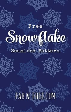 the free snowflake seamless pattern